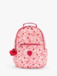 Kipling Seoul Backpack, Pink Leaves