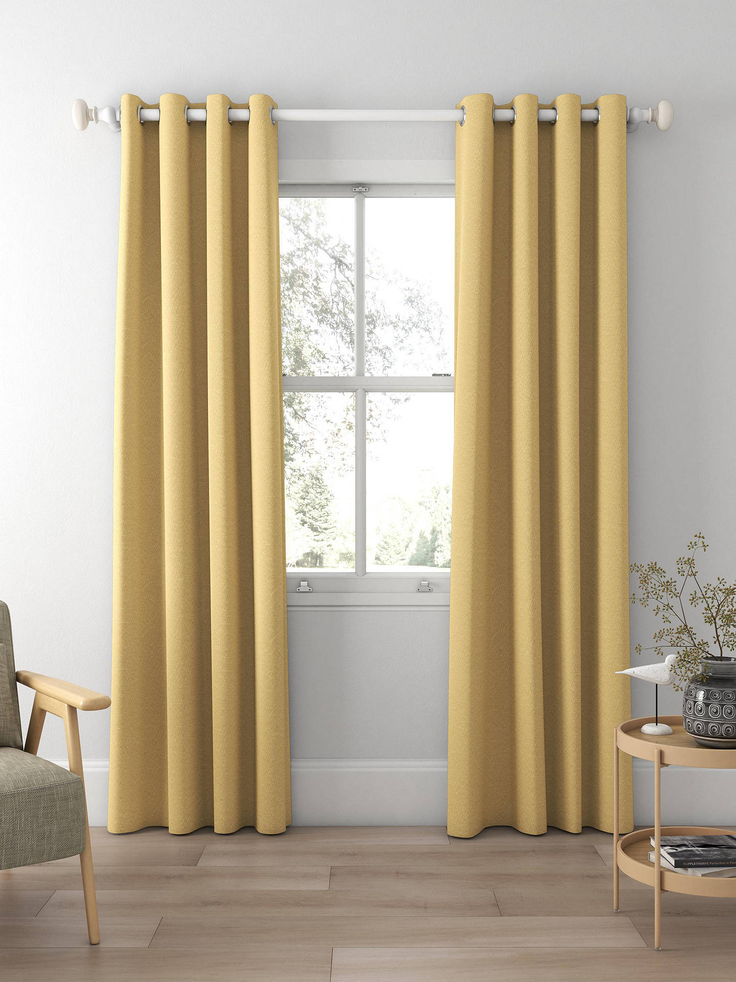 Designers Guild Anshu Made to Measure Curtains, Pale Gold