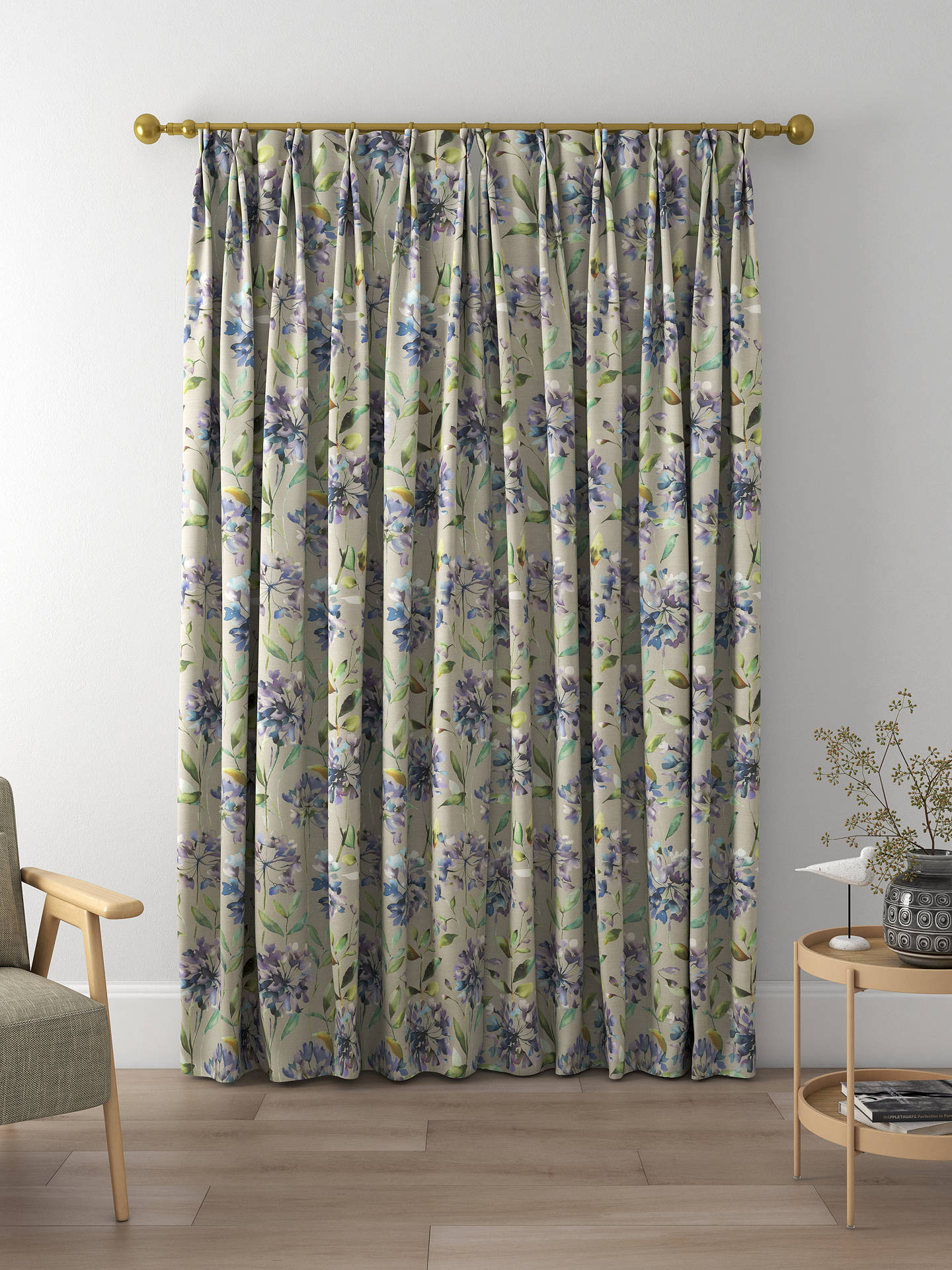 Voyage Clovelly Made to Measure Curtains, Violet