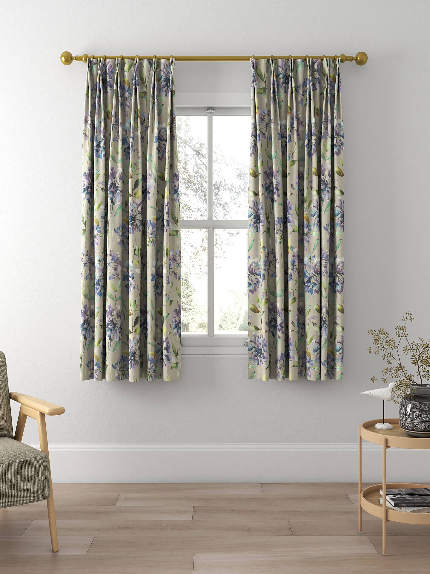 Voyage Clovelly Made to Measure Curtains, Violet