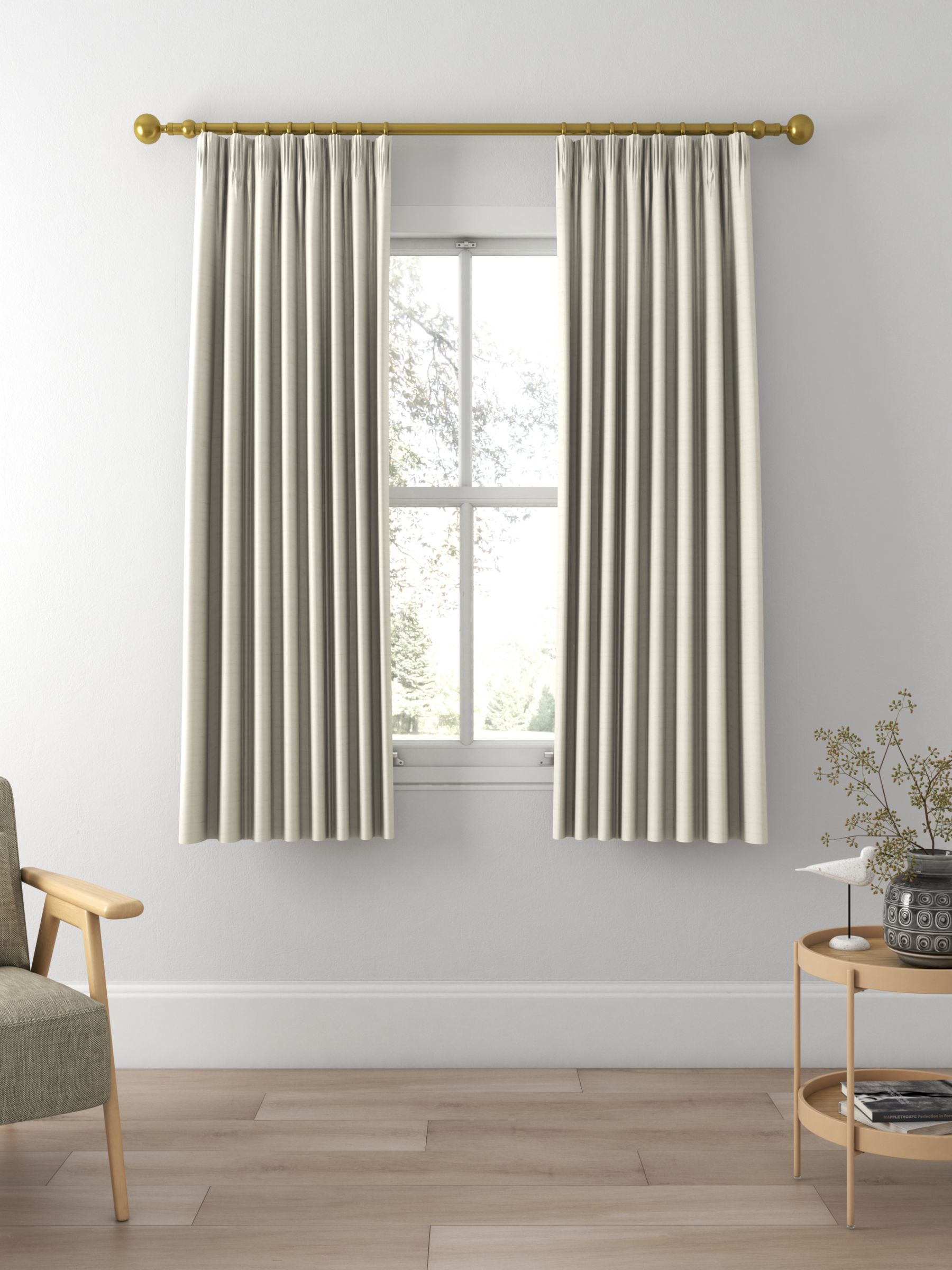 Designers Guild Chinon Made to Measure Curtains, Opal