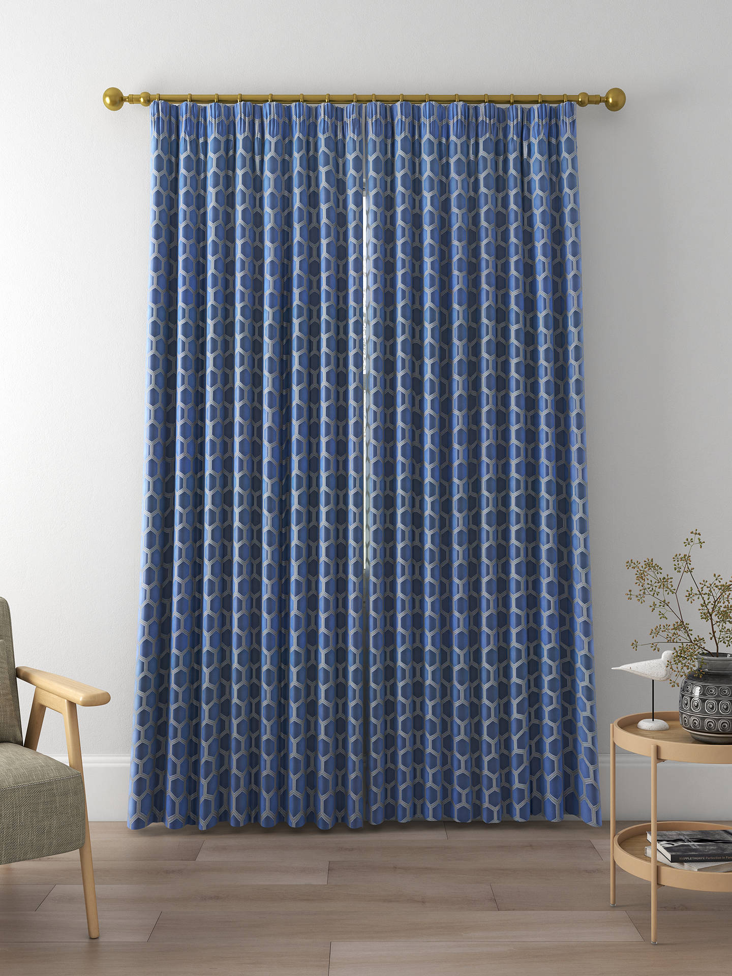 Designers Guild Zardozi Made to Measure Curtains, Cobalt