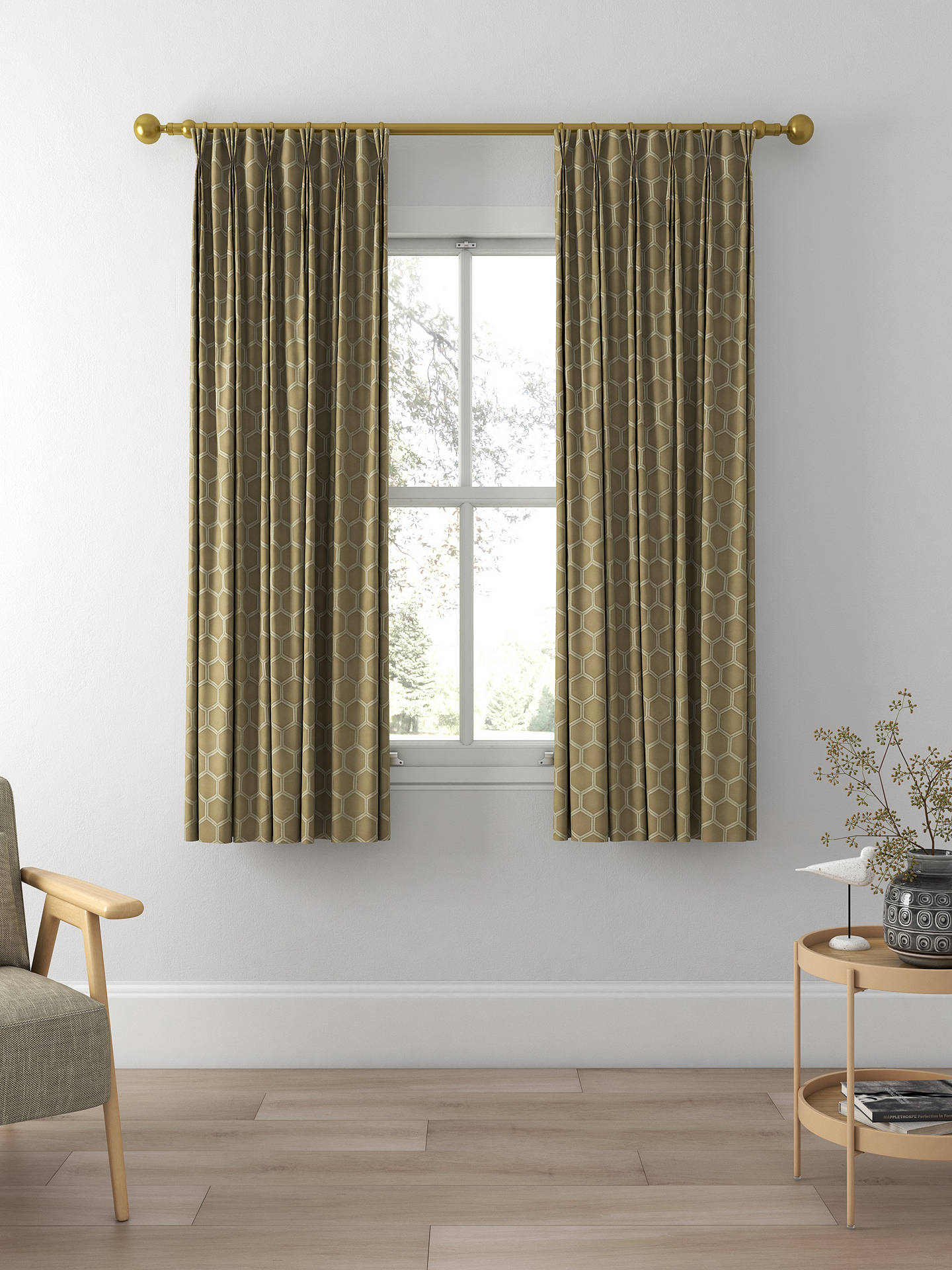 Designers Guild Zardozi Made to Measure Curtains, Natural