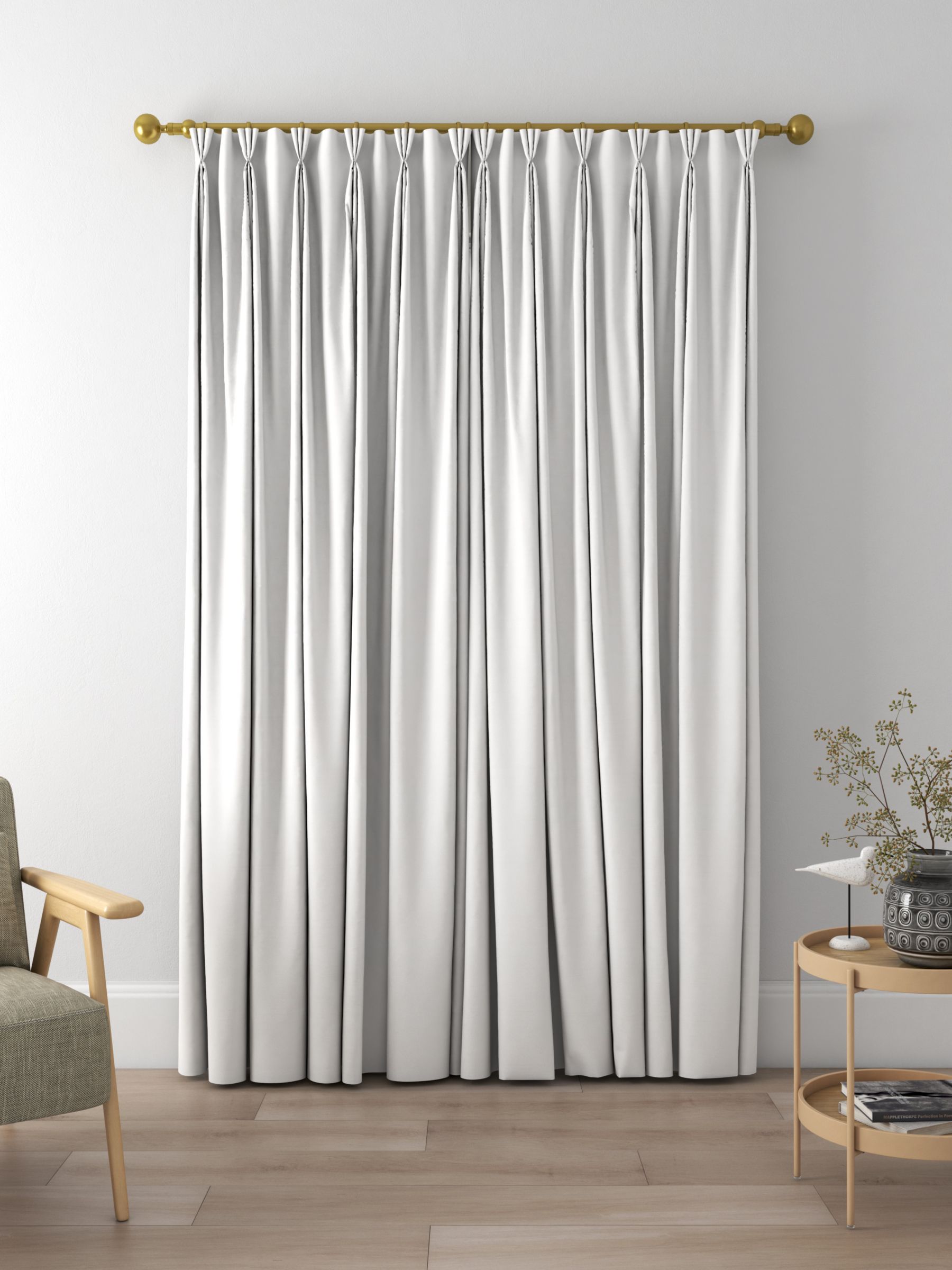 Designers Guild Chinon Made to Measure Curtains, Coconut
