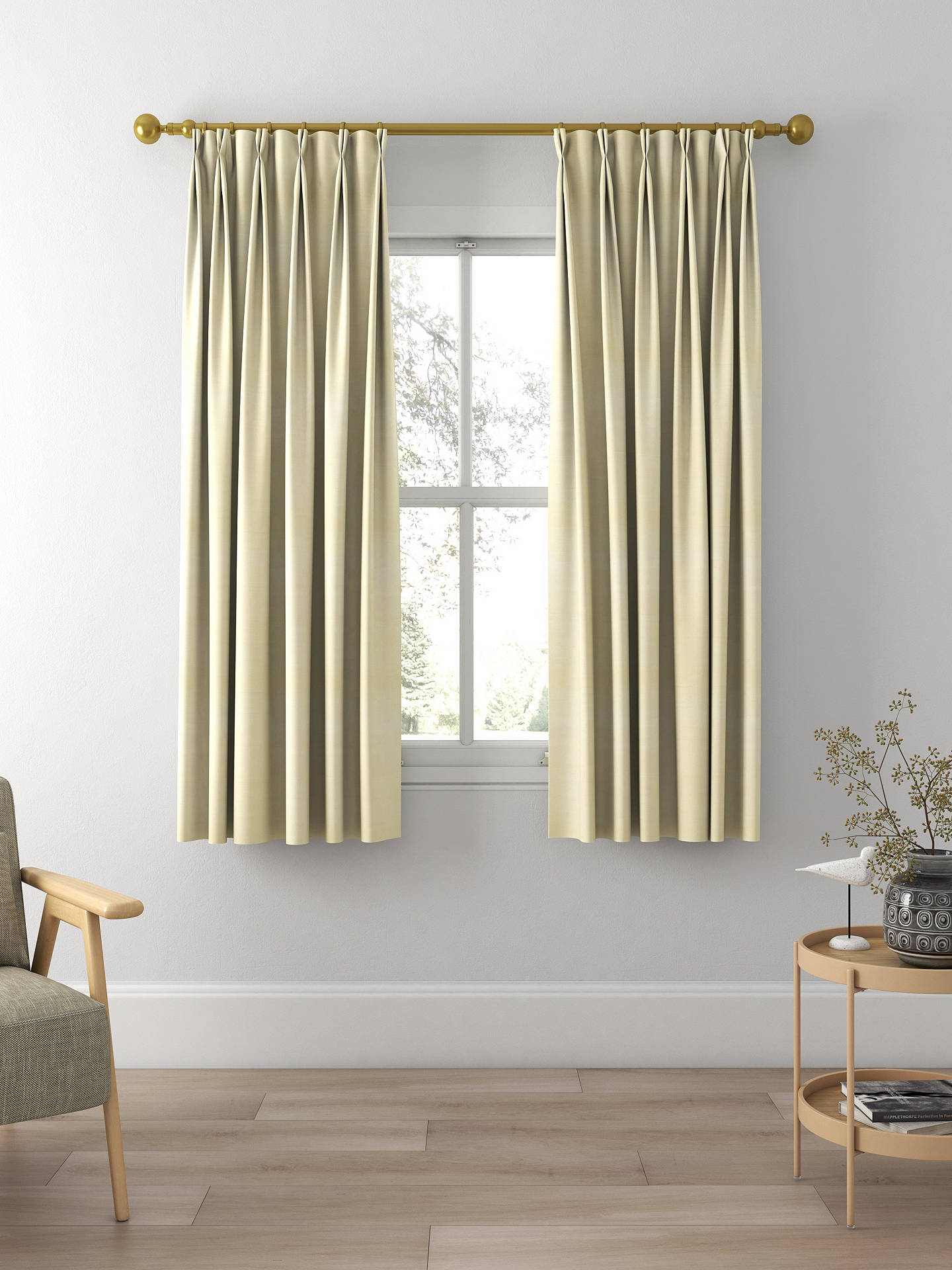 Designers Guild Chinon Made to Measure Curtains, Pale Sand