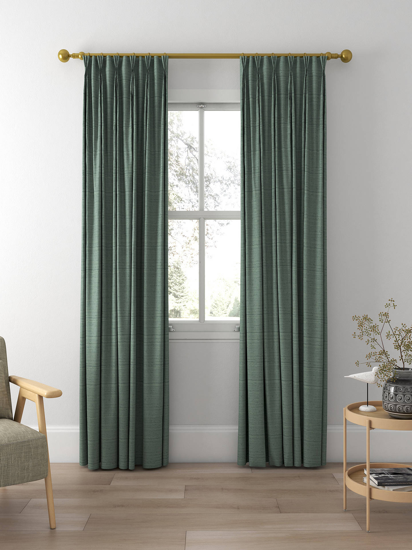 Designers Guild Chinon Made to Measure Curtains, Wedgwood