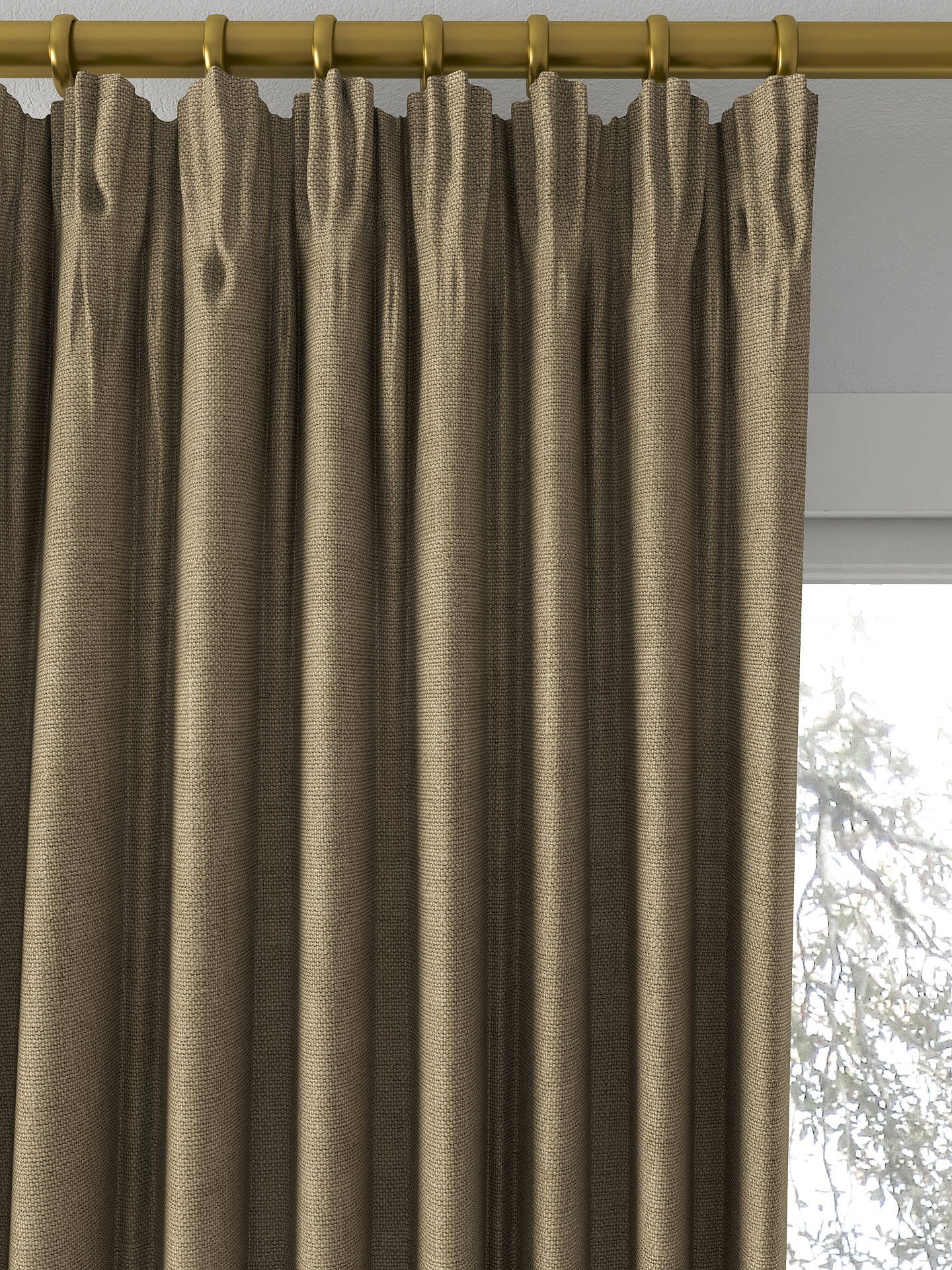 Designers Guild Brera Lino Made to Measure Curtains, Moleskin