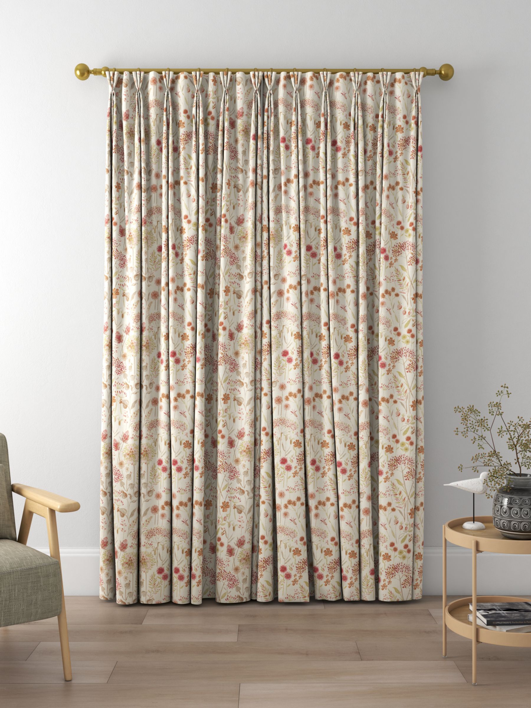 Voyage Flora Linen Made to Measure Curtains, Autumn
