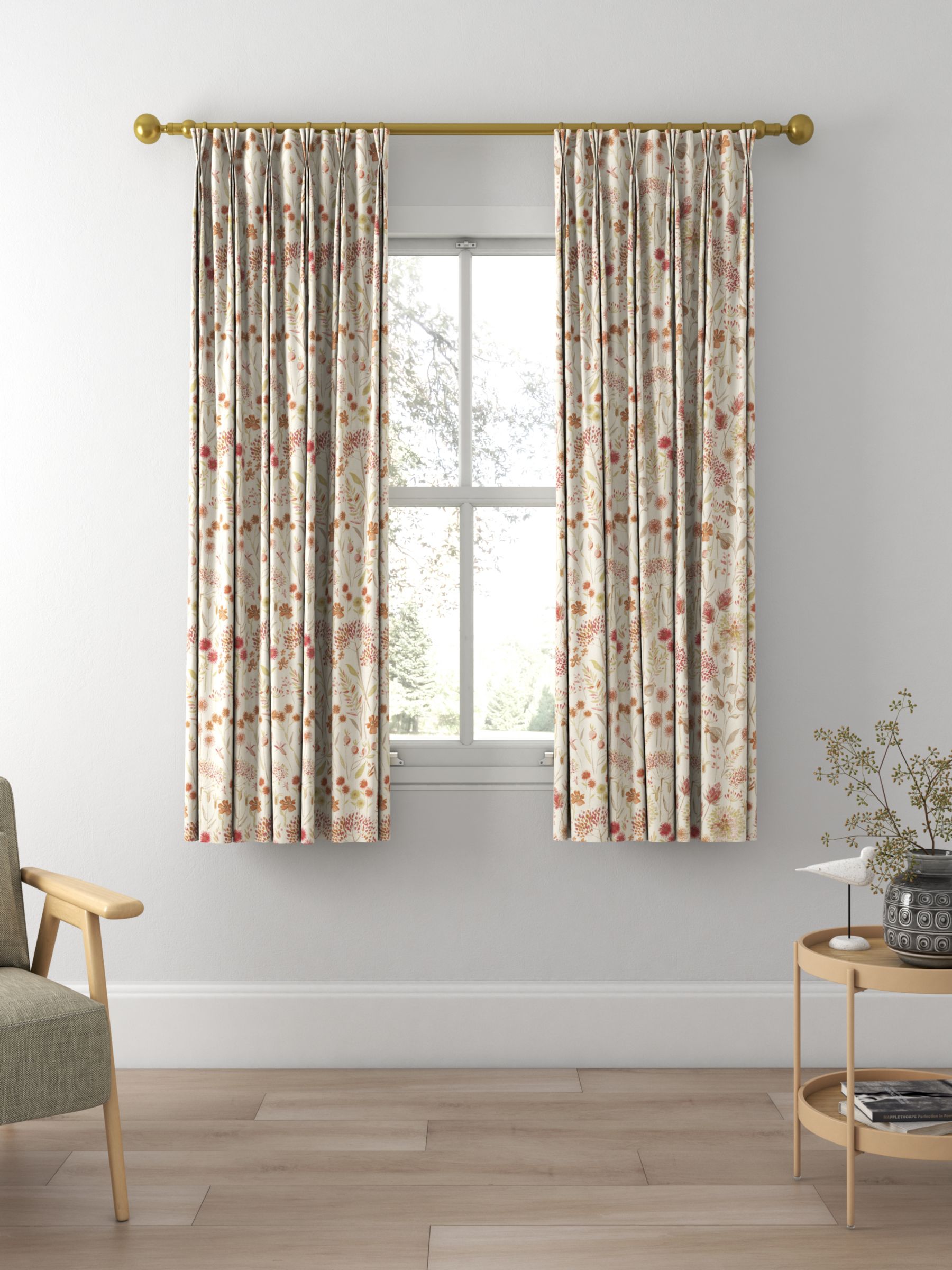 Voyage Flora Linen Made to Measure Curtains, Autumn