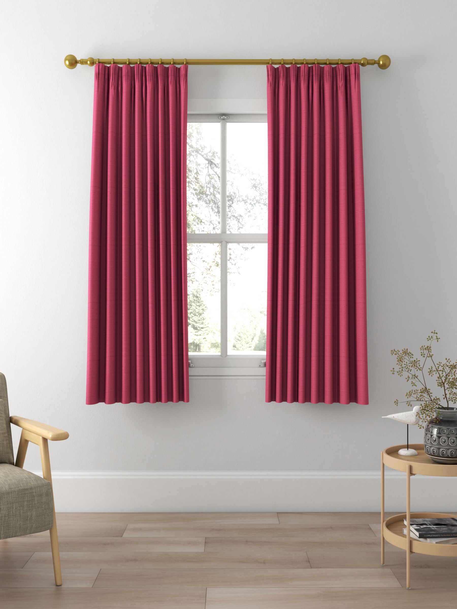 Designers Guild Chinon Made to Measure Curtains, Blush