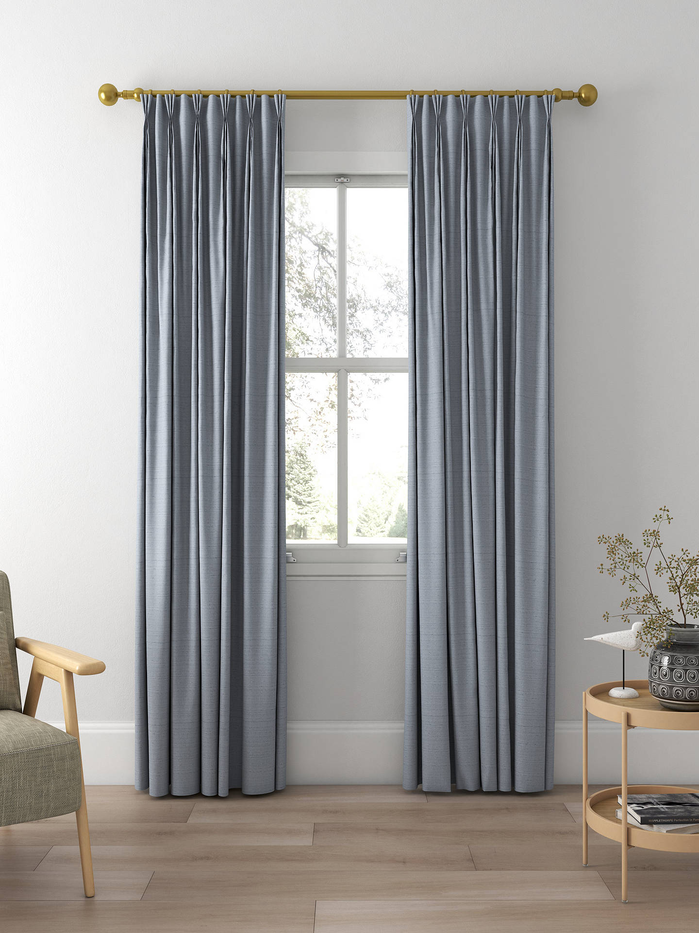 Designers Guild Chinon Made to Measure Curtains, Slate