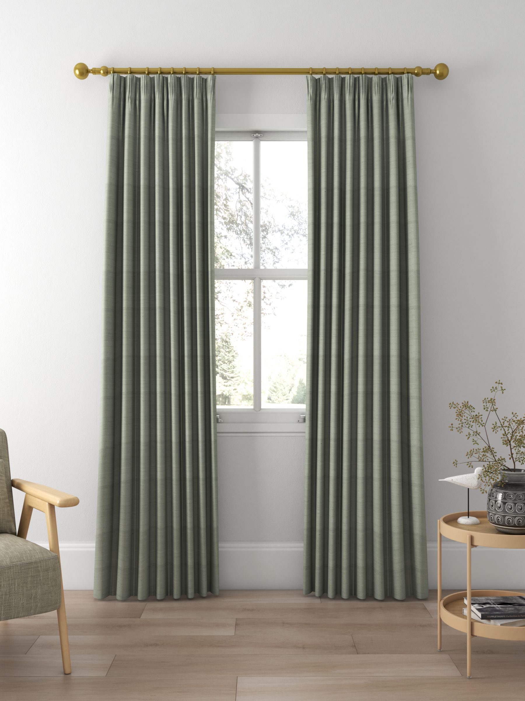 Designers Guild Chinon Made to Measure Curtains, Fawn