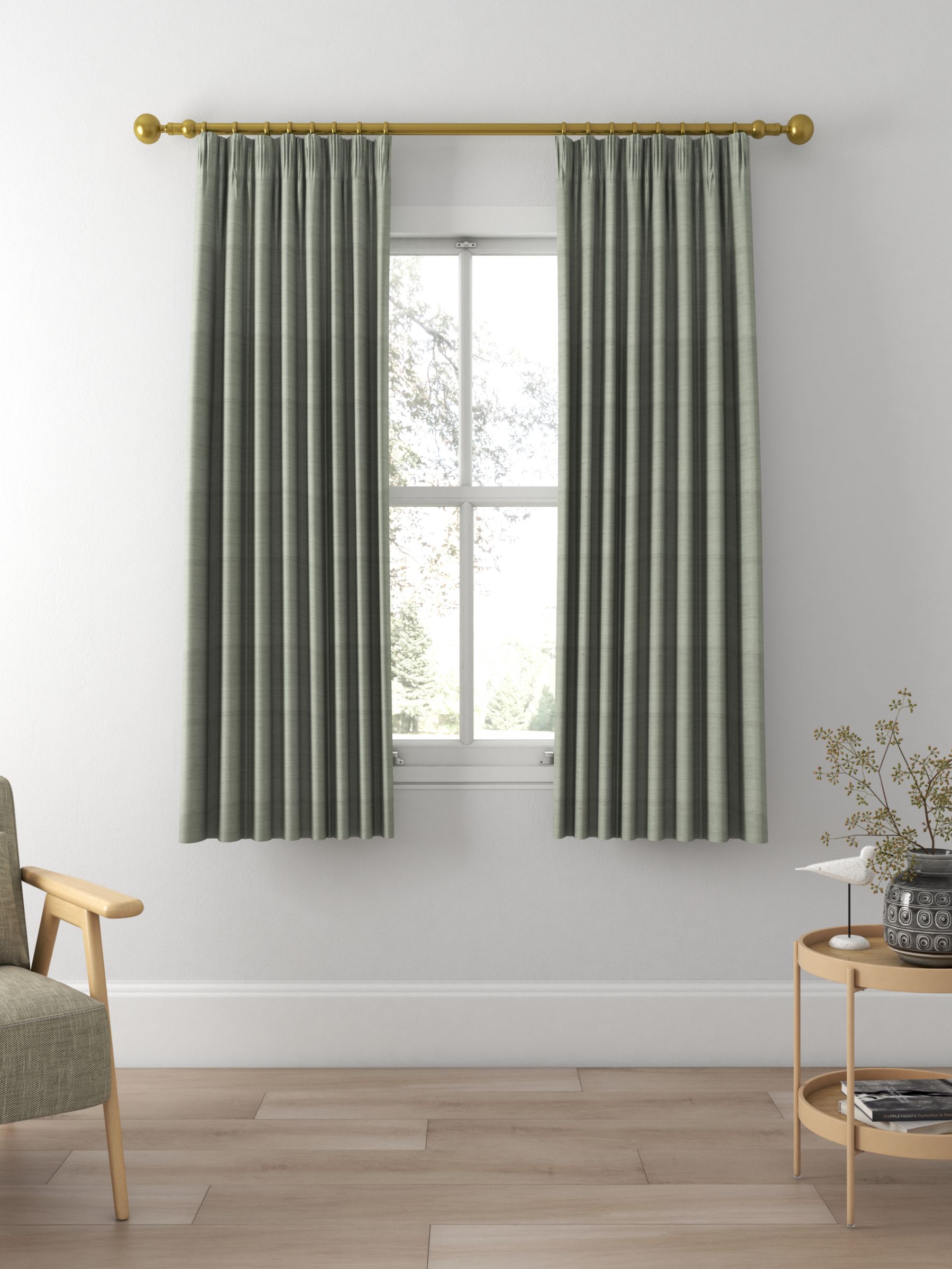 Designers Guild Chinon Made to Measure Curtains, Fawn