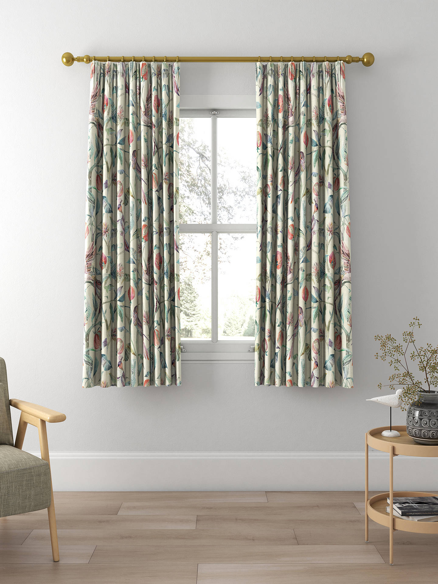 Voyage Colyford Made to Measure Curtains, Loganberry Parchment