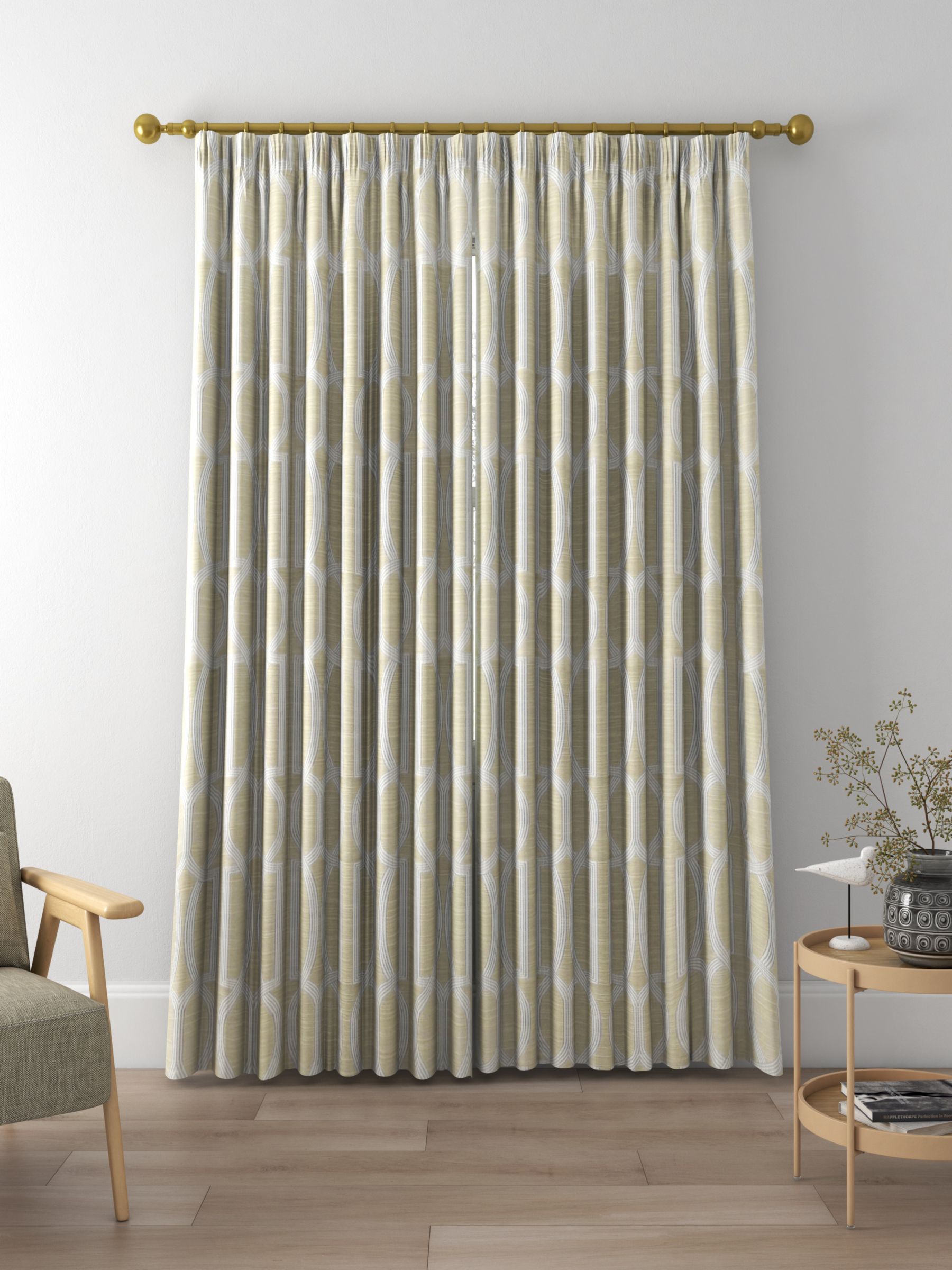 Prestigious Textiles Destiny Made to Measure Curtains, Sandshell