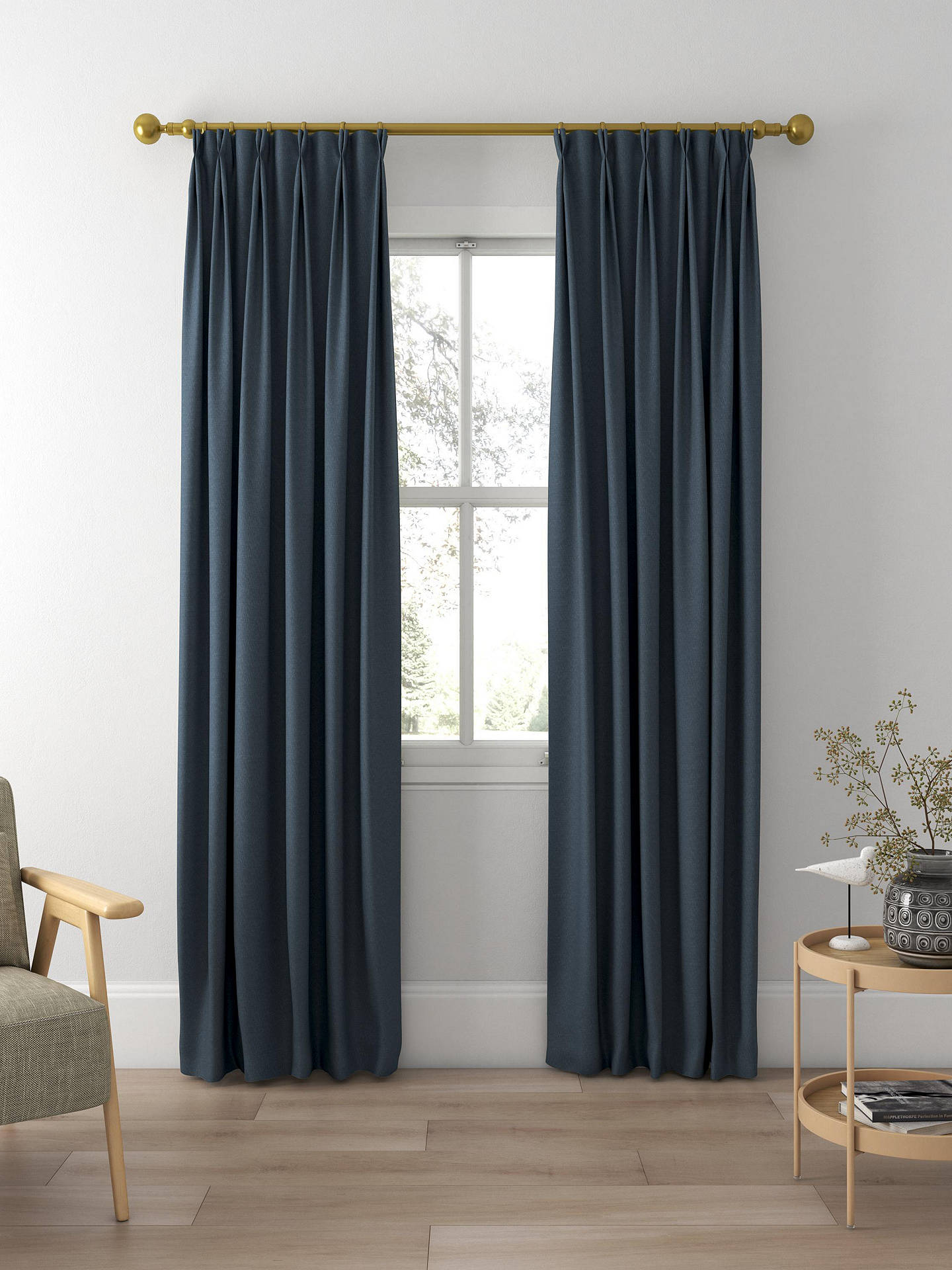 Designers Guild Anshu Made to Measure Curtains, Prussian