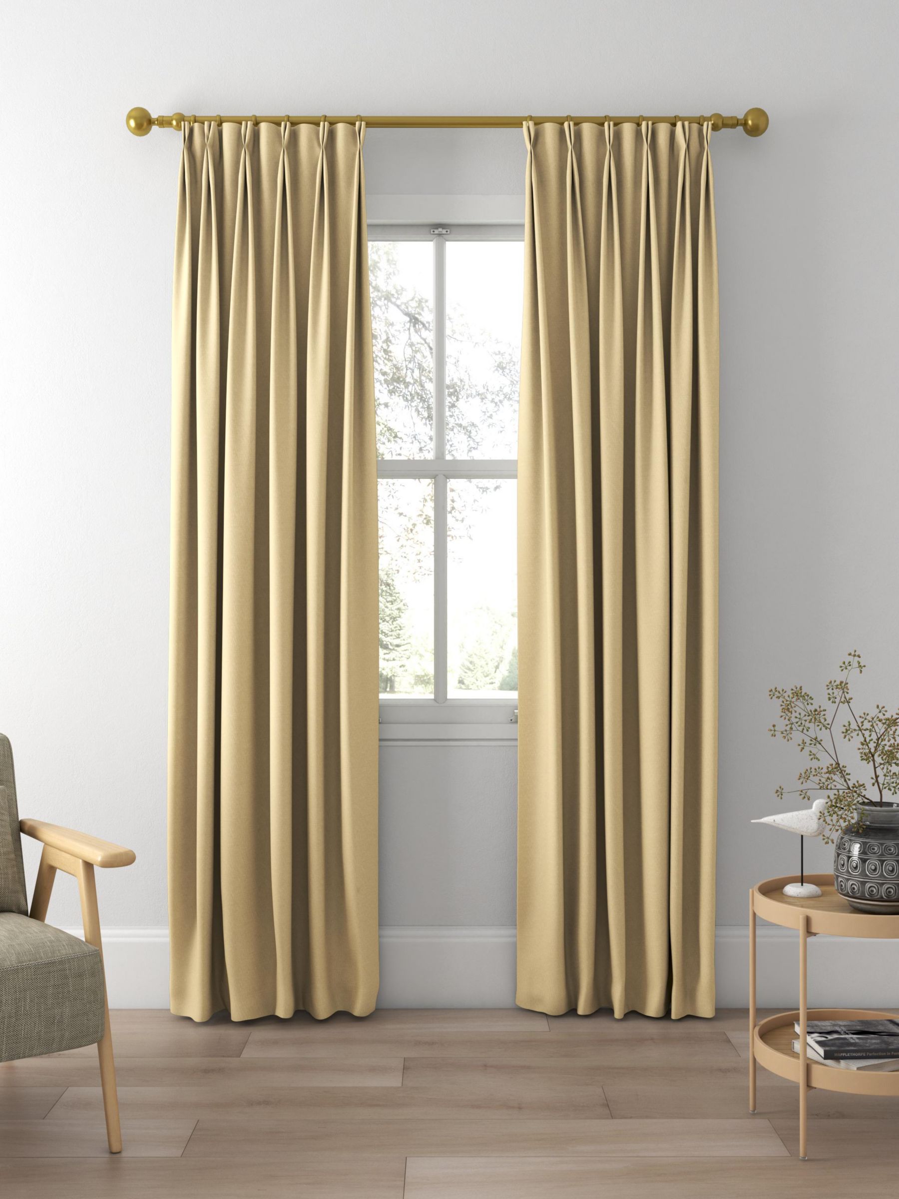 Designers Guild Anshu Made to Measure Curtains, Parchment