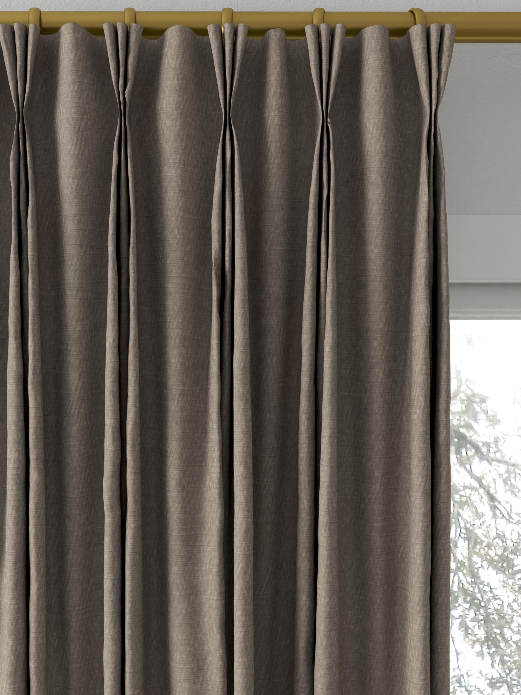 Designers Guild Anshu Alta Made to Measure Curtains, Smoke