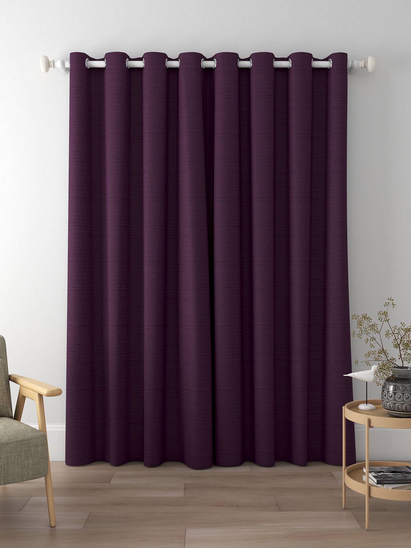 Designers Guild Chinon Made to Measure Curtains, Aubergine