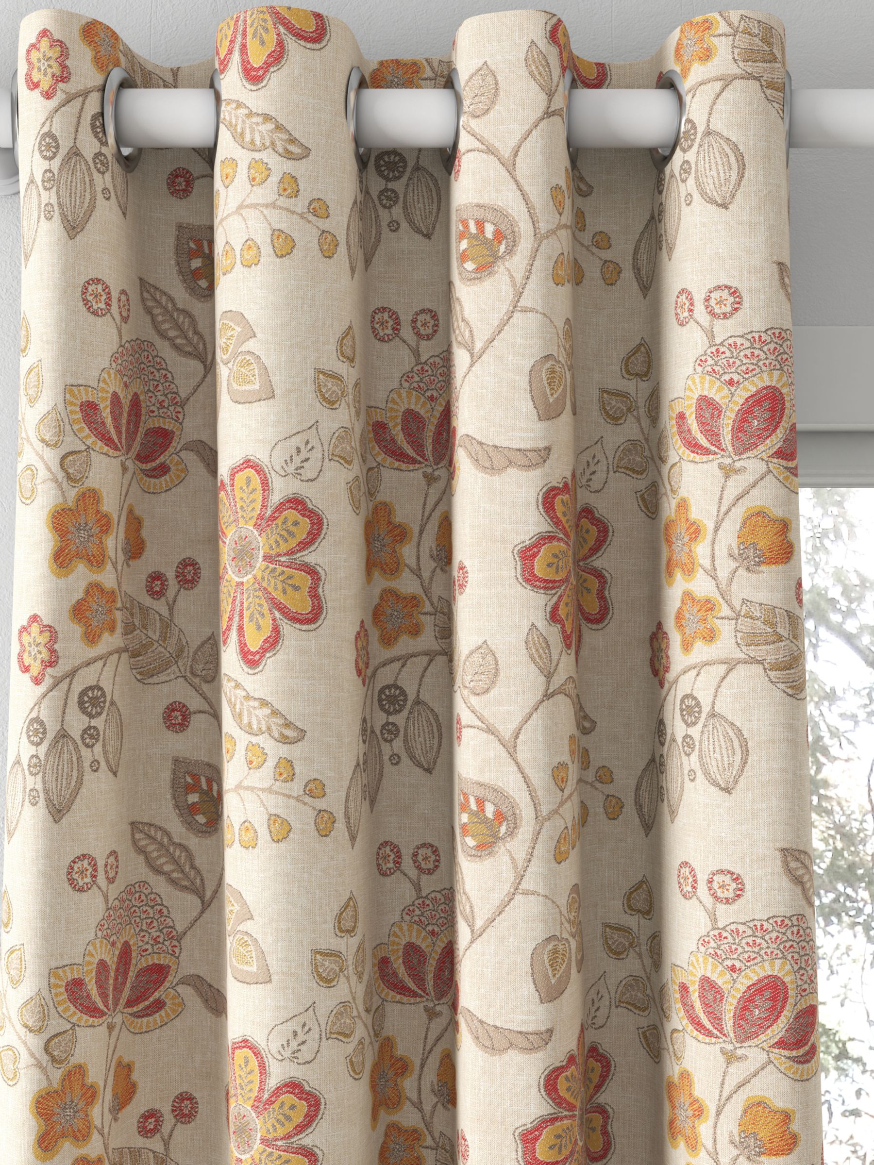 Voyage Hartwell Made to Measure Curtains, Terracotta