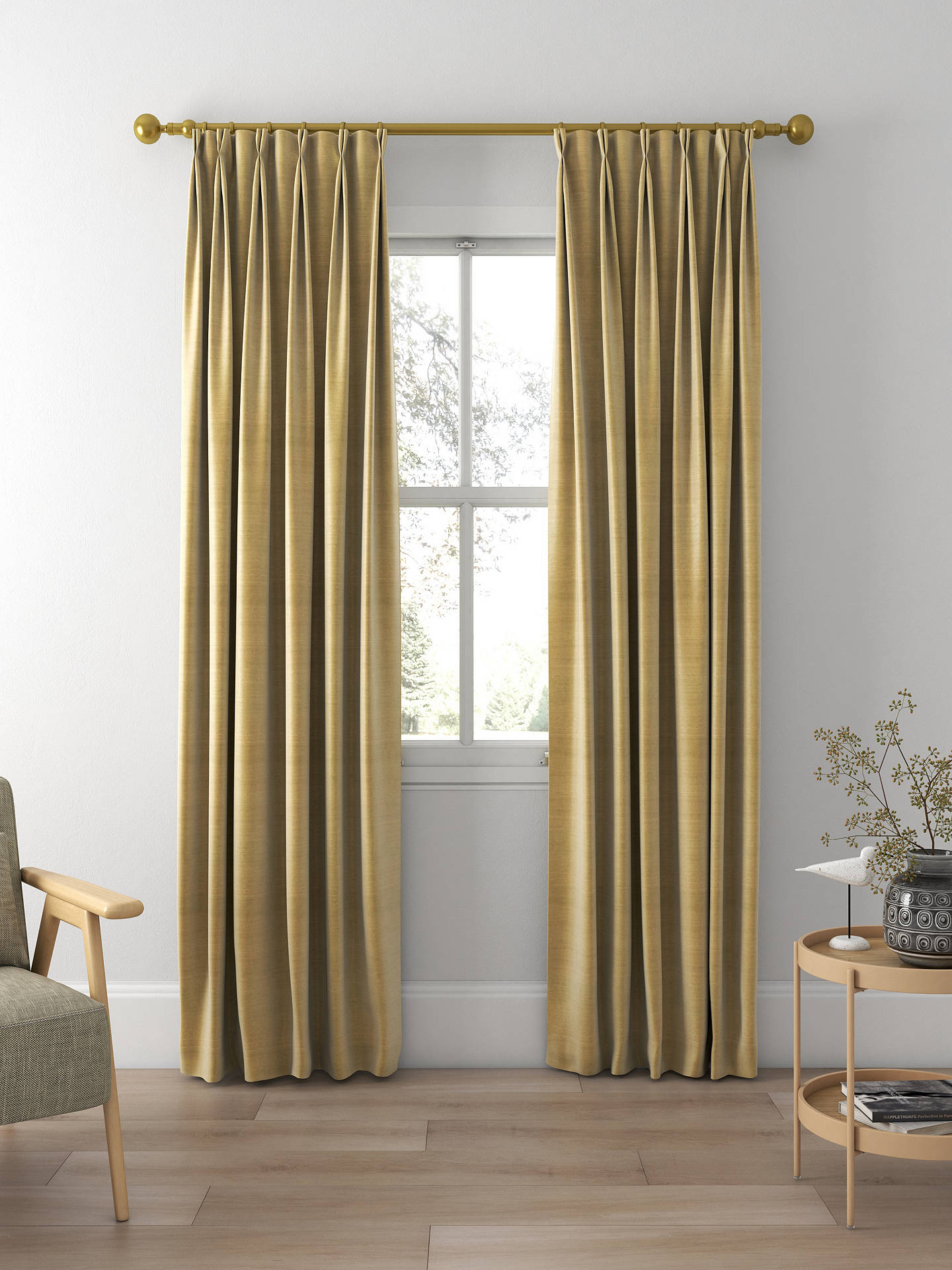 Designers Guild Chinon Made to Measure Curtains, Mink