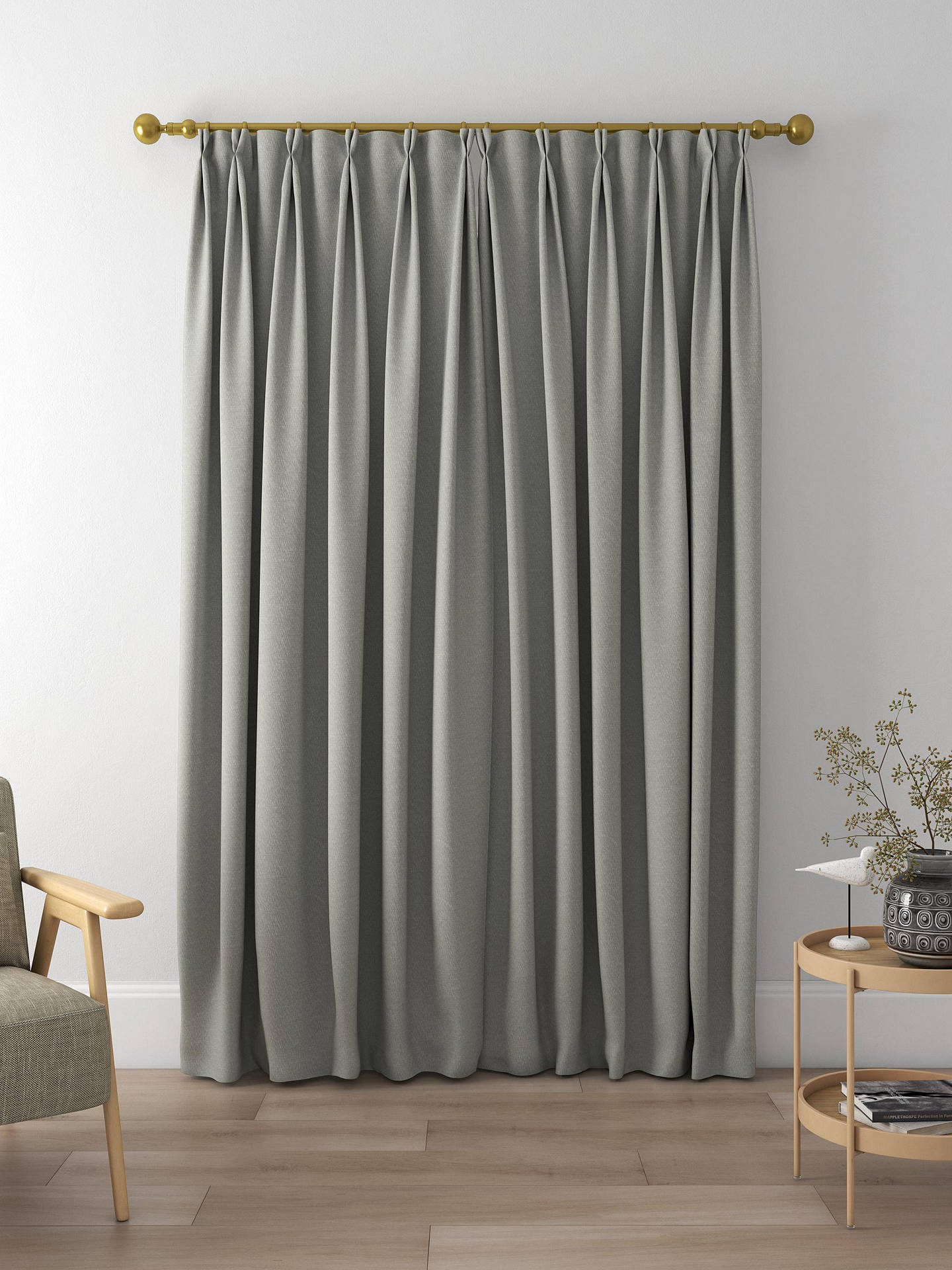 Designers Guild Anshu Made to Measure Curtains, Zinc