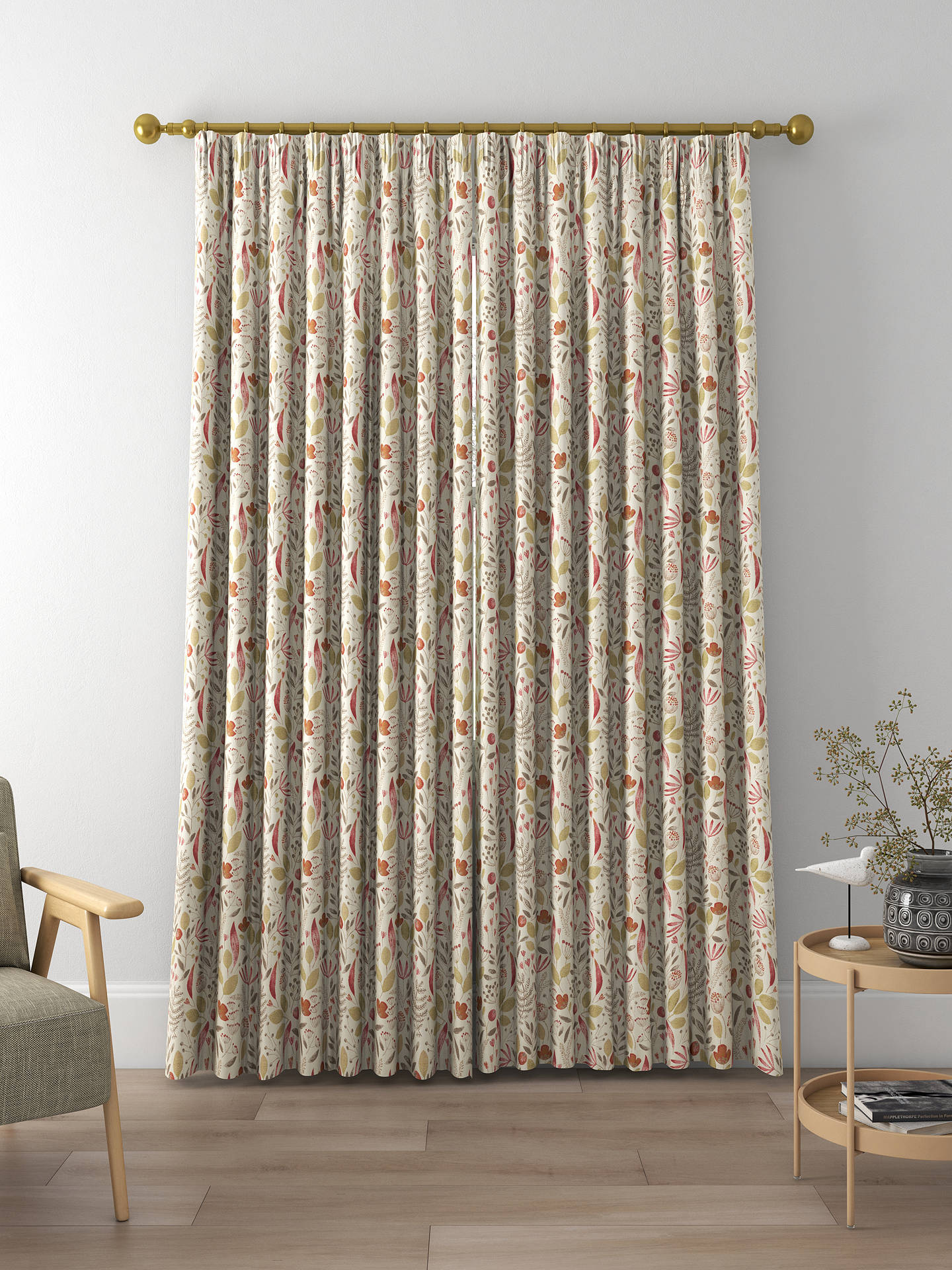 Voyage Winslow Cream Made to Measure Curtains, Russett