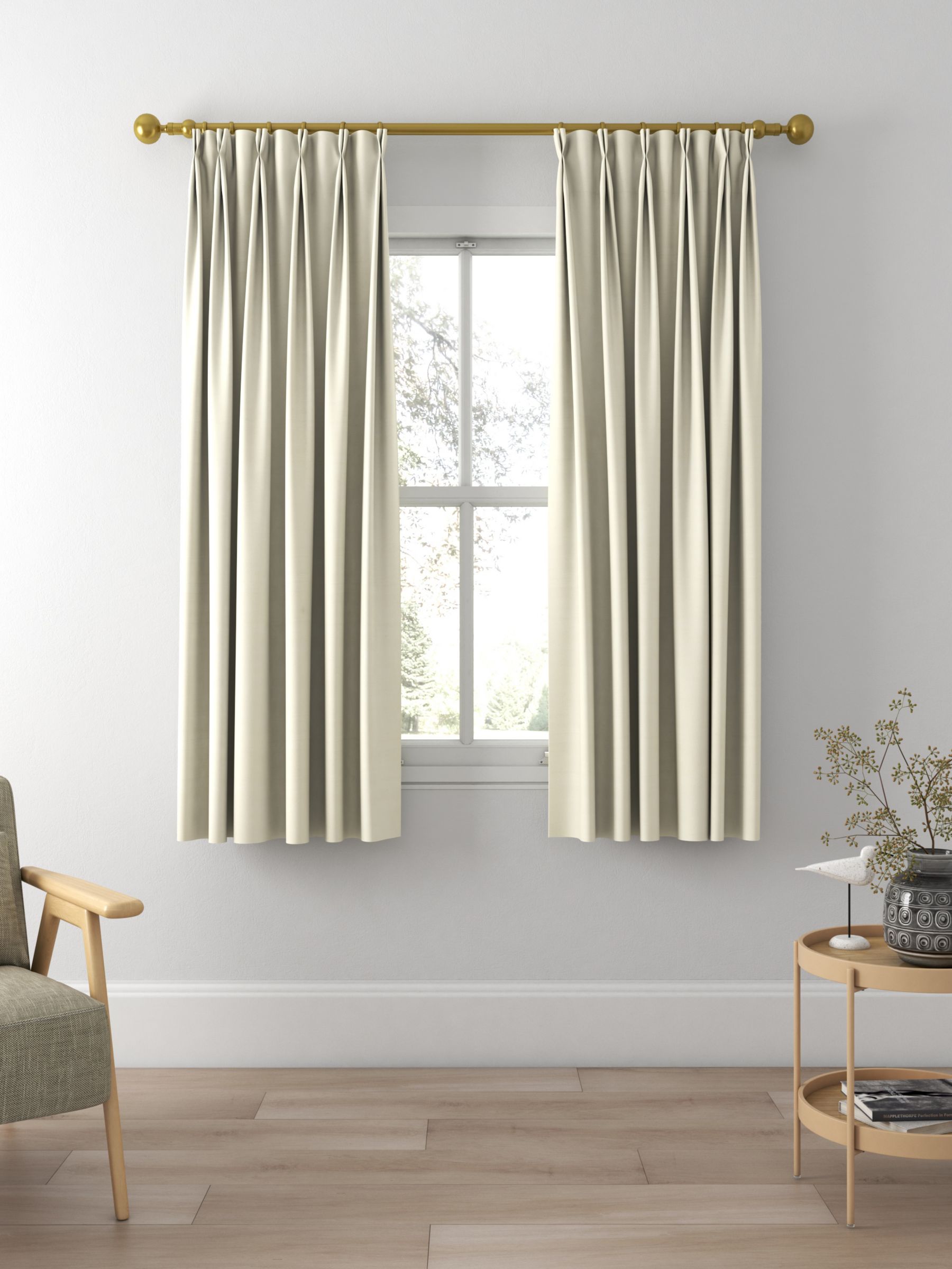 Designers Guild Chinon Made to Measure Curtains, Parchment