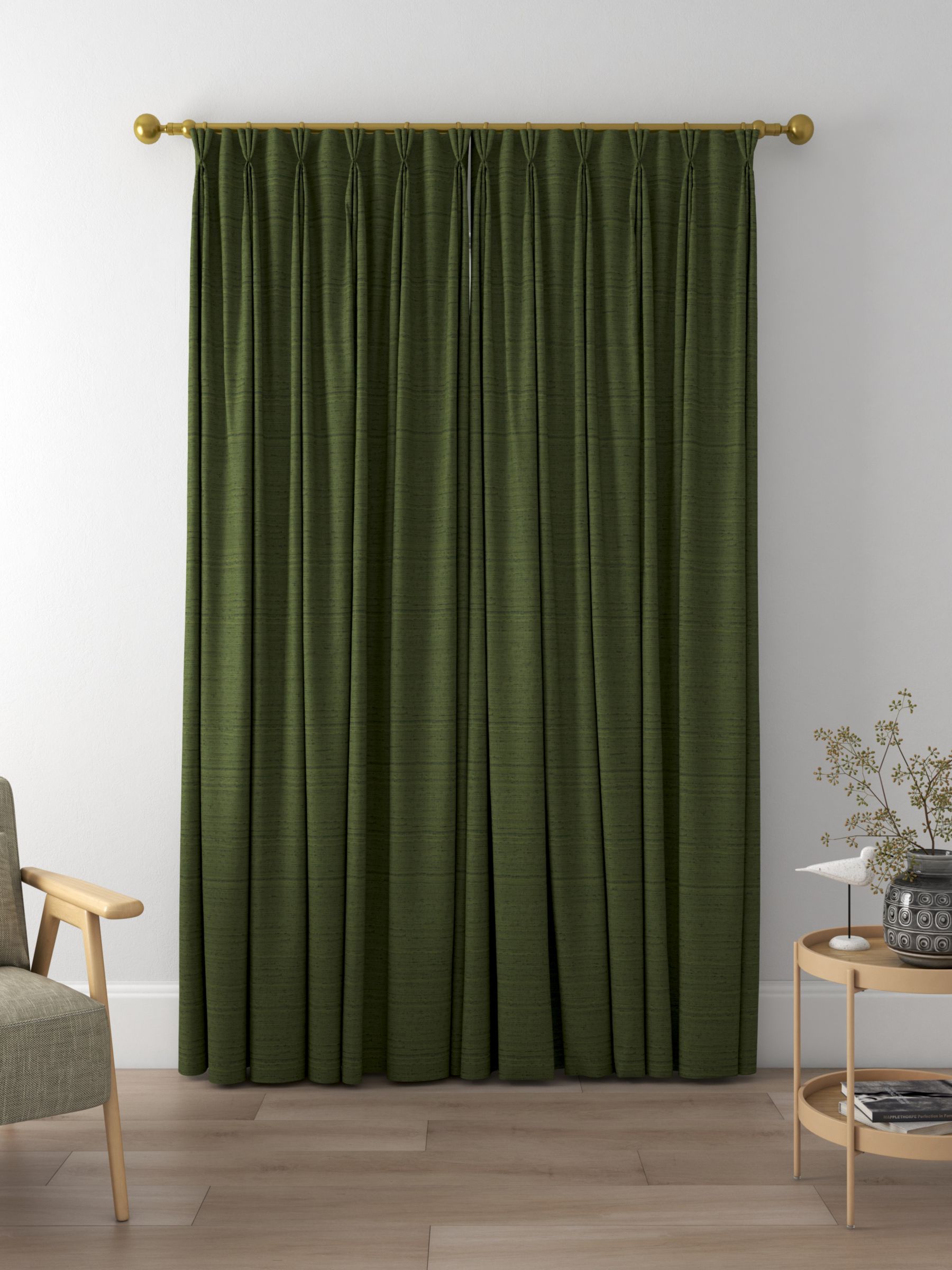 Designers Guild Chinon Made to Measure Curtains, Forest