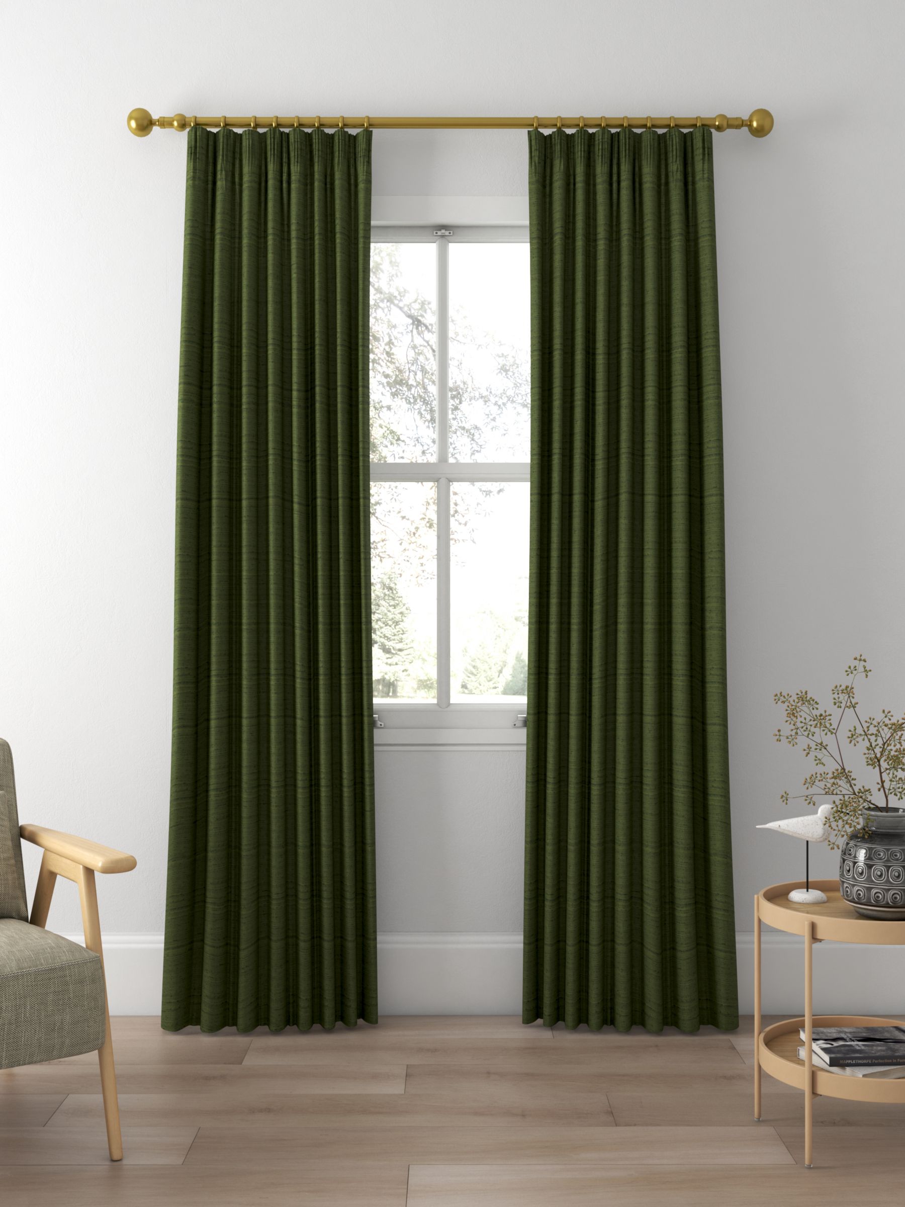 Designers Guild Chinon Made to Measure Curtains, Forest