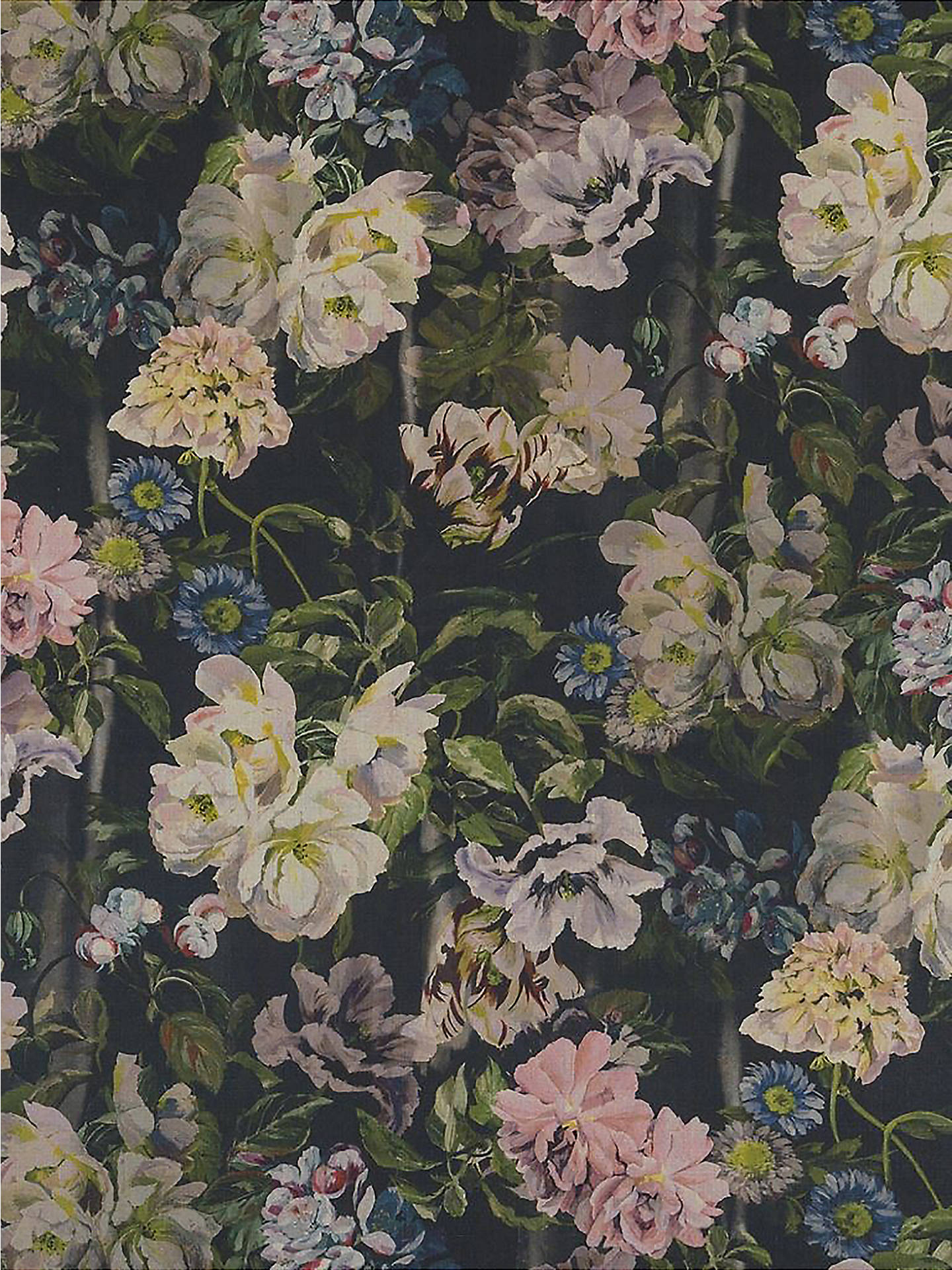 Designers Guild Delft Flower Made to Measure Curtains, Graphite