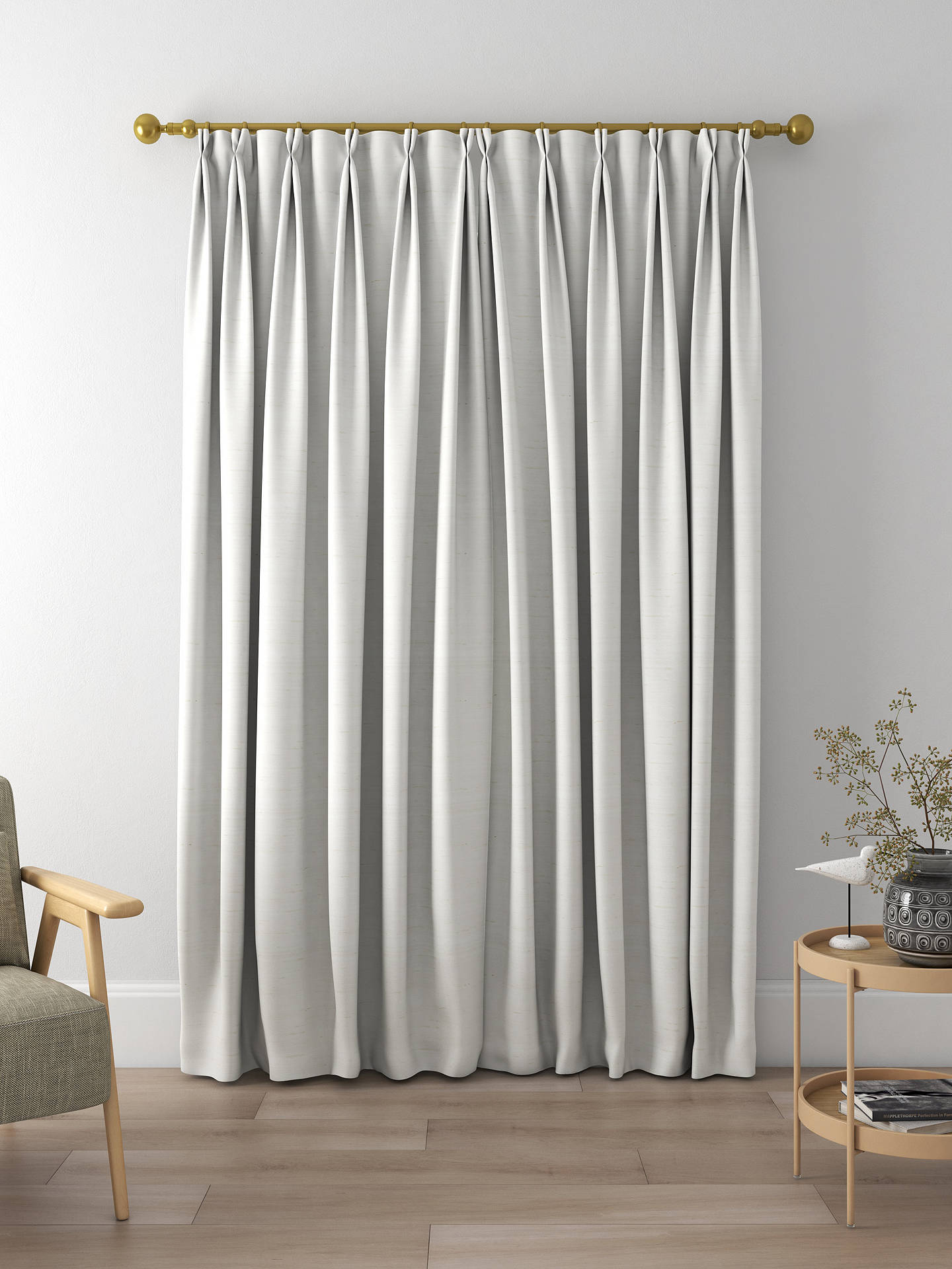 Designers Guild Chinon Made to Measure Curtains, Snow