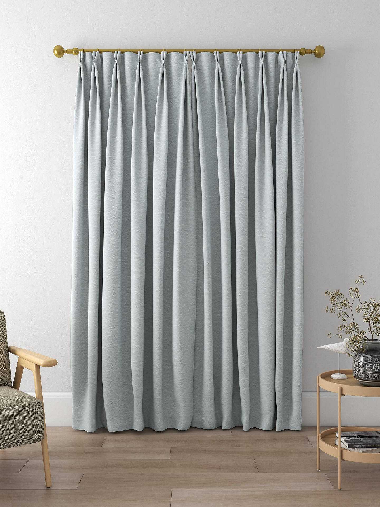 Designers Guild Anshu Made to Measure Curtains, Platinum