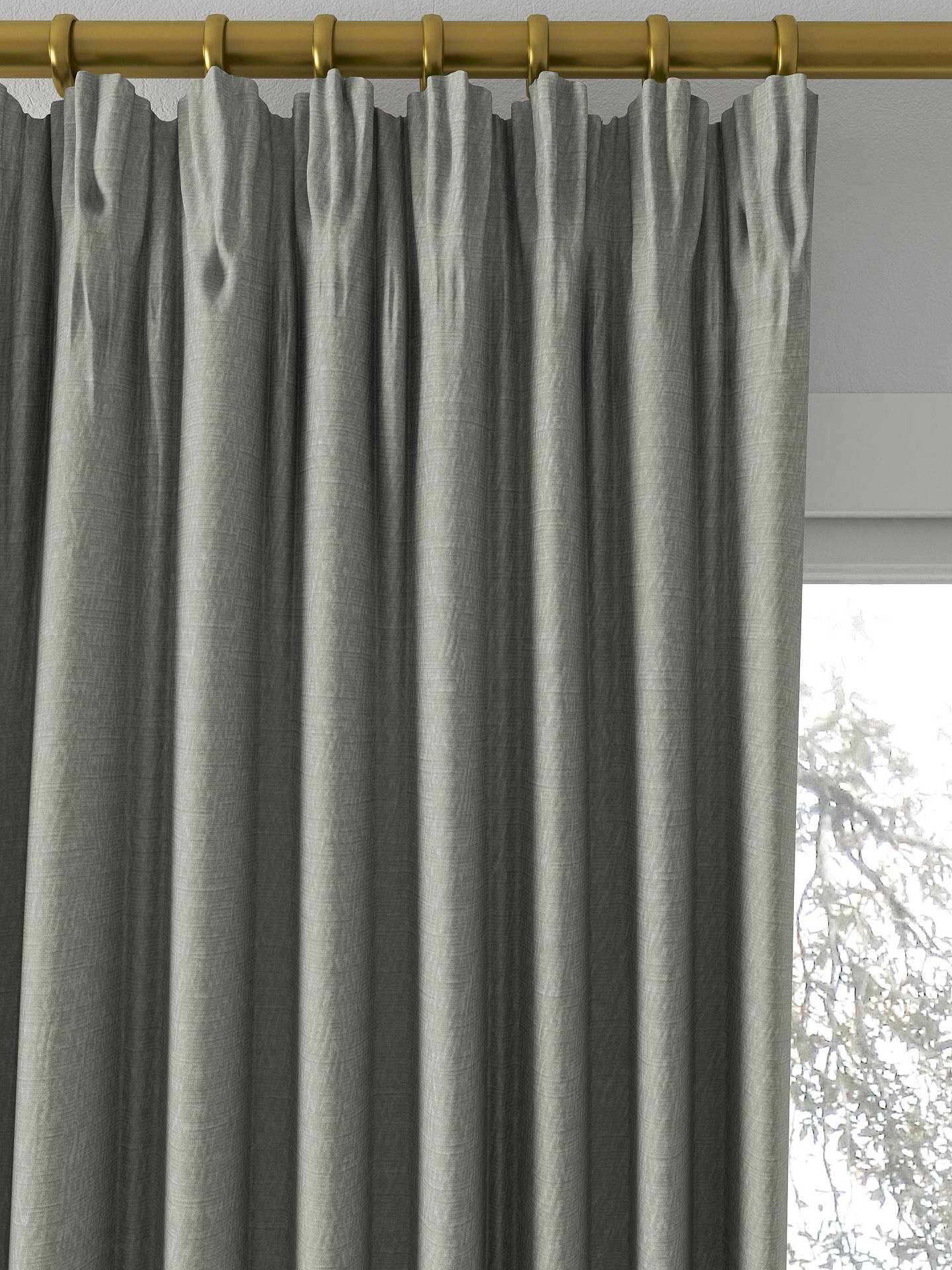 Designers Guild Anshu Alta Made to Measure Curtains, Zinc