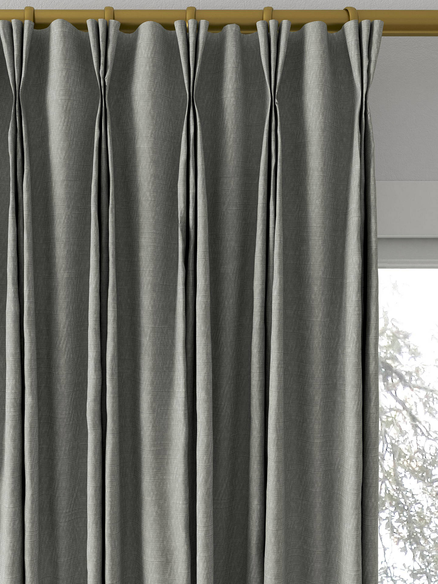 Designers Guild Anshu Alta Made to Measure Curtains, Zinc