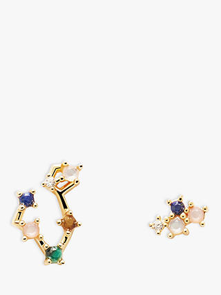 PDPAOLA Zodiac Constellation Gold Plated Stud Earrings