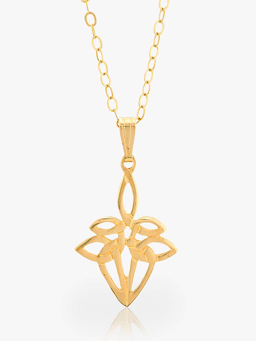 Buy L & T Heirlooms 9ct Yellow Gold Second Hand Celtic Pendant Necklace Online at johnlewis.com