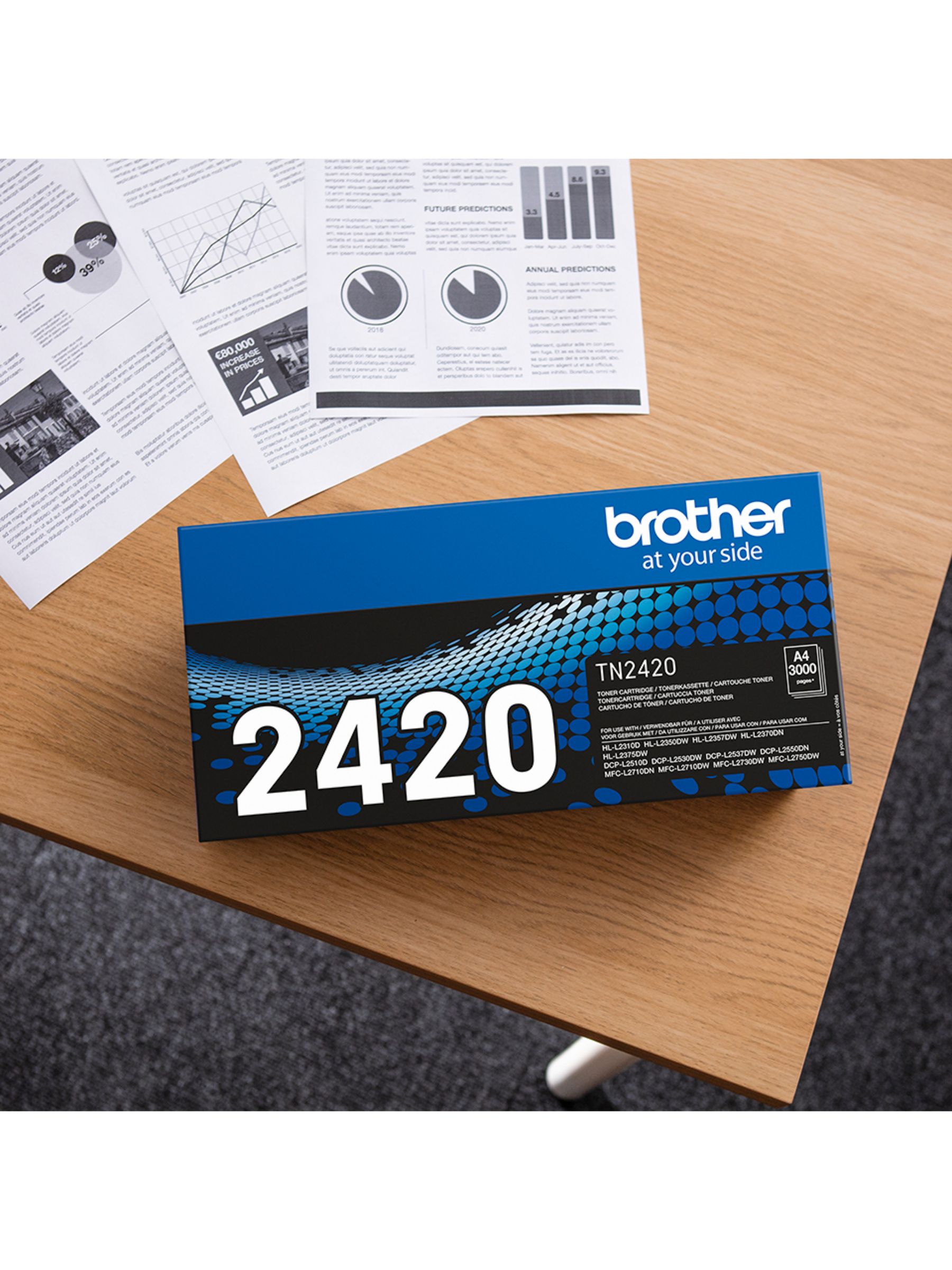 TN 2420 toner Unboxing and Replace to Brother MFC L2710DW, L2750DW