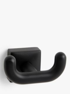 John Lewis ANYDAY Pure Double Robe Hook, Black