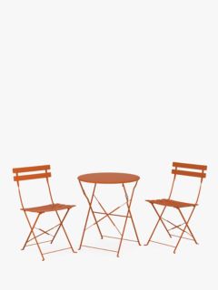 John Lewis ANYDAY Camden 2-Seater Garden Bistro Table & Chairs Set, Flame