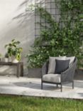 John Lewis Chunky Weave Garden Lounge Chair, Set of 2, Grey