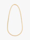 Eclectica Vintage 22ct Gold Plated Deco Link Chain Necklace, Dated Circa 1980s