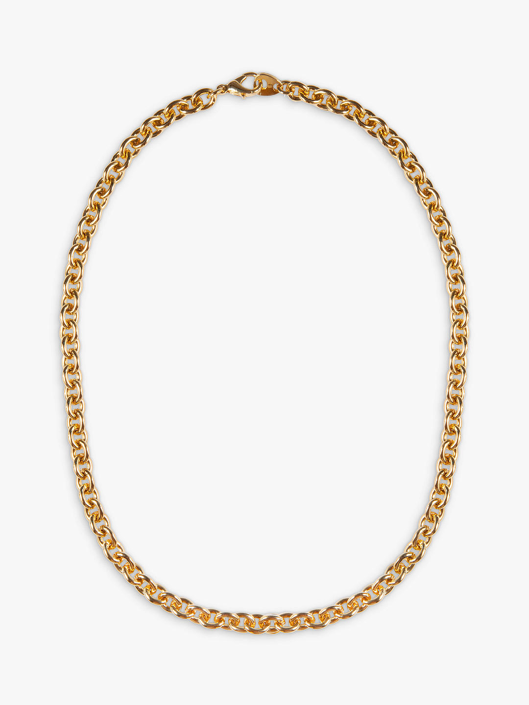 Eclectica Vintage 22ct Gold Plated Chain Necklace, Dated Circa 1980s