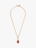 Eclectica Pre-Loved 22ct Gold Plated Swarovski Crystal Pendant Necklace, Dated Circa 1990s, Gold/Peach