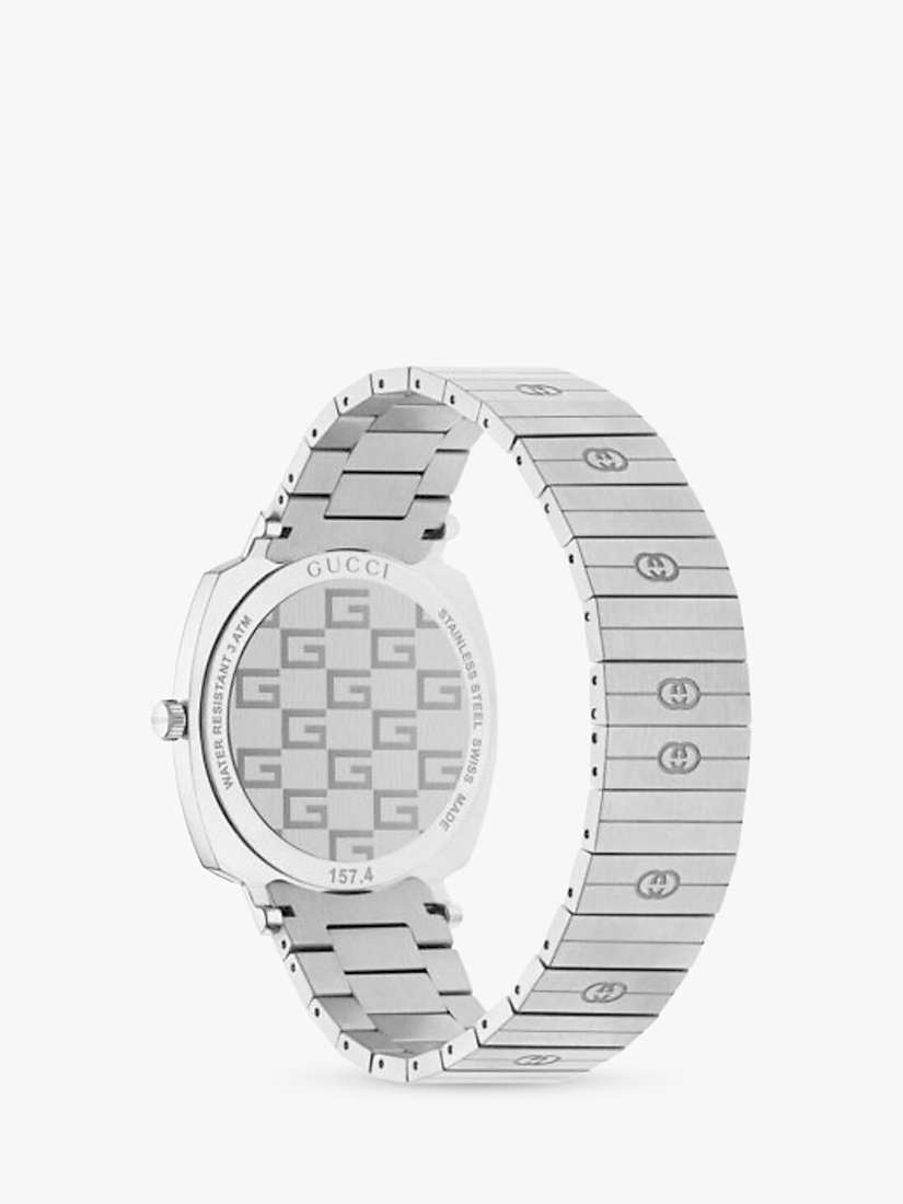 Buy Gucci YA157501 Women's Grip Date Bracelet Strap Watch, Silver Online at johnlewis.com
