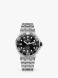 Maurice Lacroix AI6058-SS002-330-1 Men's Aikon Venturer Automatic Date Bracelet Strap Watch, Silver/Black