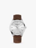 Frederique Constant FC-220SS5B6 Men's Classics Date Leather Strap Watch, Brown/Silver