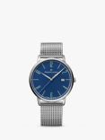 Maurice Lacroix EL1118-SS00E-420-C Men's Date Bracelet Strap Watch, Silver/Blue