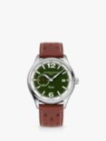 Frederique Constant FC-345HGRS5B6 Men's Vintage Rally Healey Automatic Date Leather Strap Watch, Brown/Green