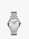 Montblanc 128682 Men's Star Legacy Automatic Date Bracelet Strap Watch, Silver/White